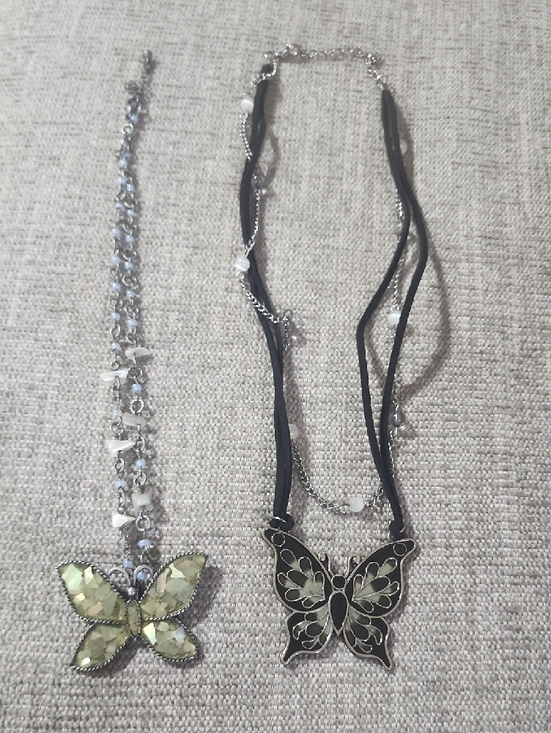 Jewelry - 2  Butterfly Pendant Necklaces - Women's Jewelry Set/ Bundle